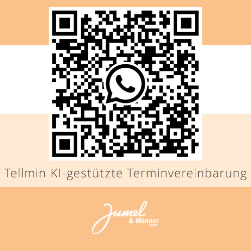 QR-Code Tellmin KI-gestützte Terminvereinbarung über WhatsApp.